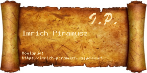 Imrich Piramusz névjegykártya